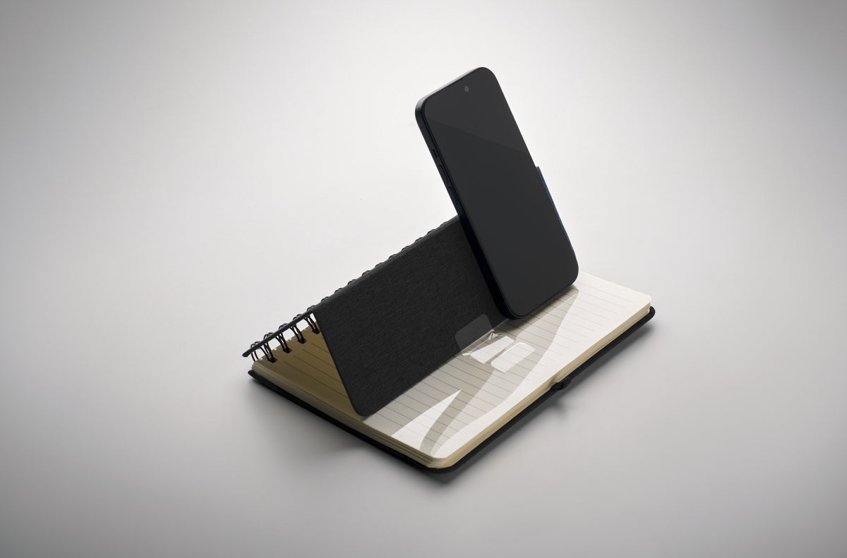STRATA – A5 notebook with phone holder – item detail picture