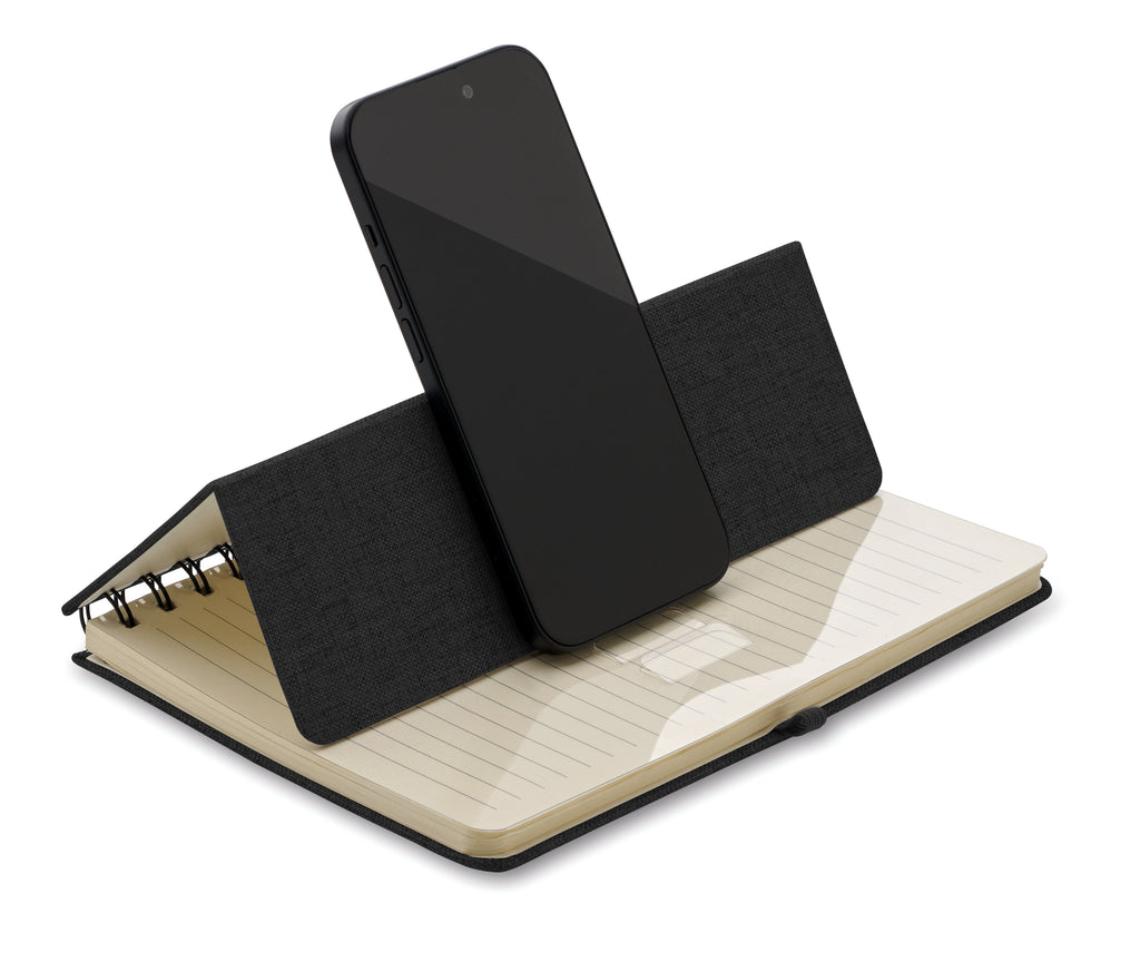 STRATA – A5 notebook with phone holder – item picture side