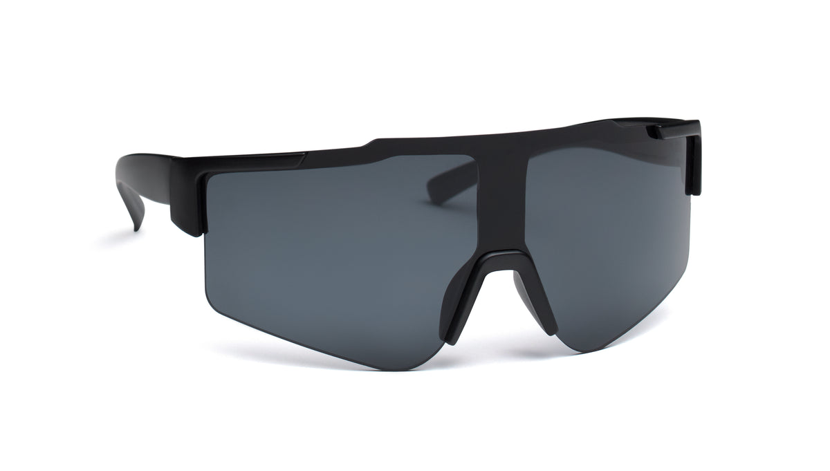 SHINE – Mirrored sports sunglasses – Black