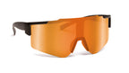 SHINE – Mirrored sports sunglasses – Orange