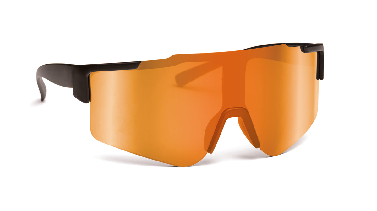 SHINE – Mirrored sports sunglasses – Orange