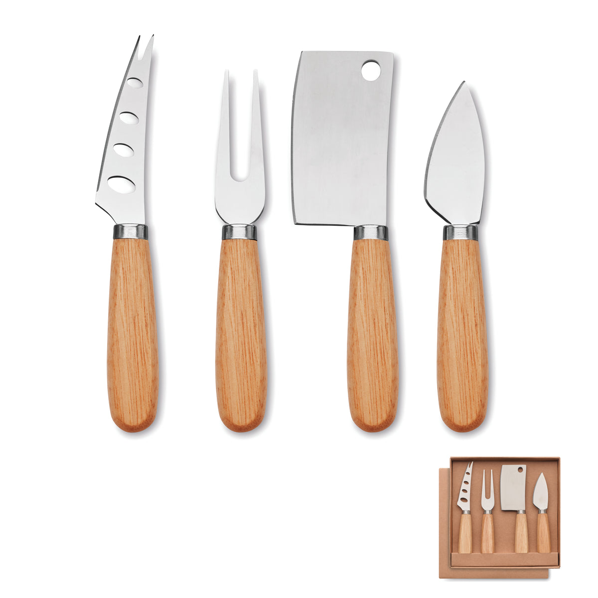 CAMEMBERT – Set of 4 cheese knives – Wood