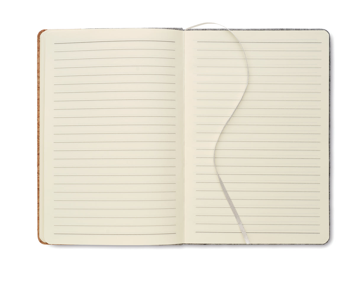 CORKBOOK – A5 RPET cork notebook – item picture open