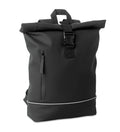 LAPTOSA – Laptop 15" roll top PU backpack – Black