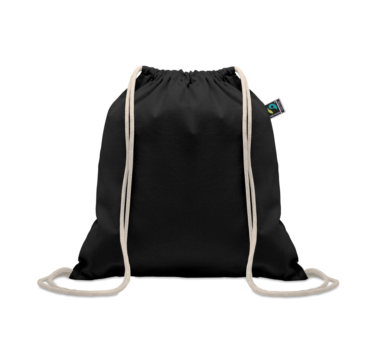 OSOLE DRAW COLOUR – Drawstring bag Fairtrade 180gr – Black