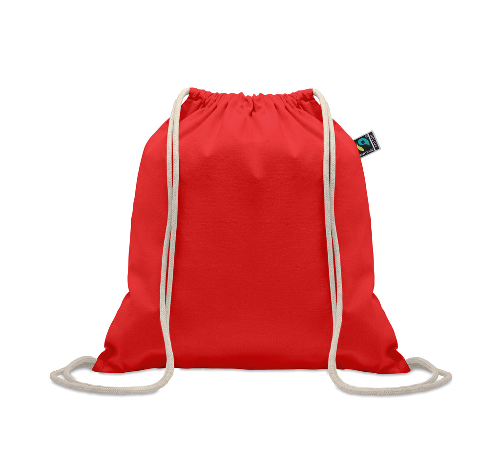 OSOLE DRAW COLOUR – Drawstring bag Fairtrade 180gr – Red