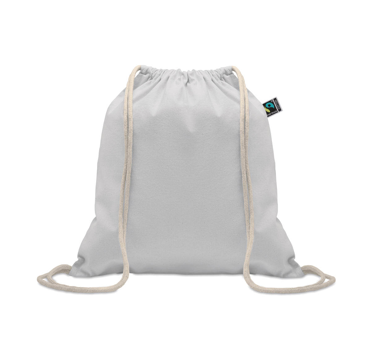 OSOLE DRAW COLOUR – Drawstring bag Fairtrade 180gr – White