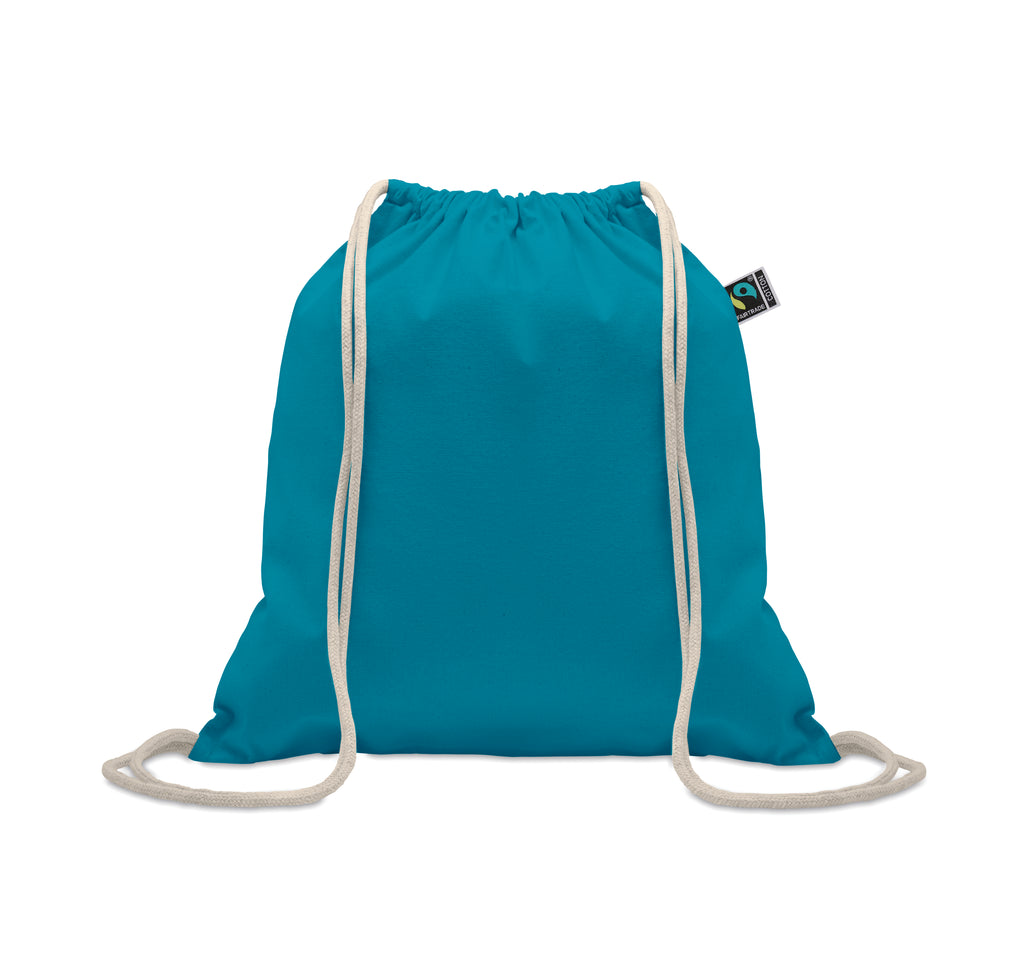 OSOLE DRAW COLOUR – Drawstring bag Fairtrade 180gr – Turquoise