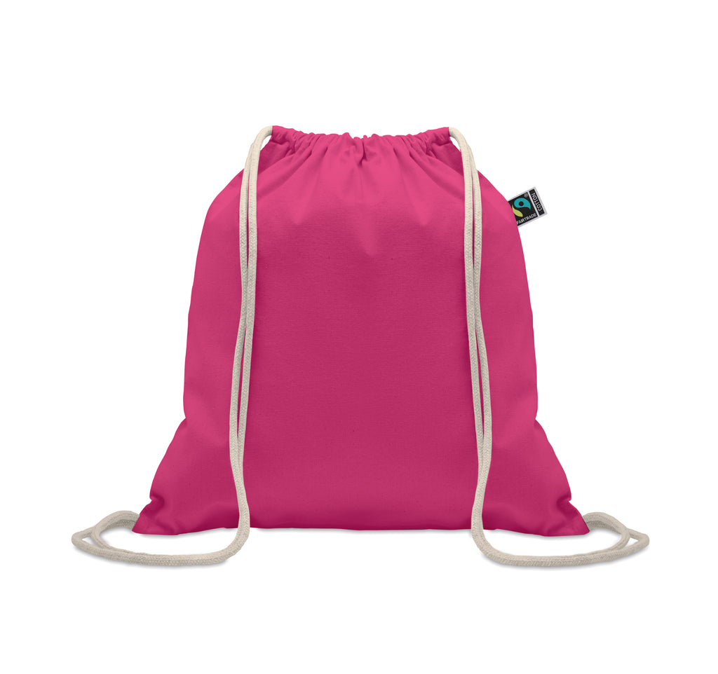 OSOLE DRAW COLOUR – Drawstring bag Fairtrade 180gr – Fuchsia