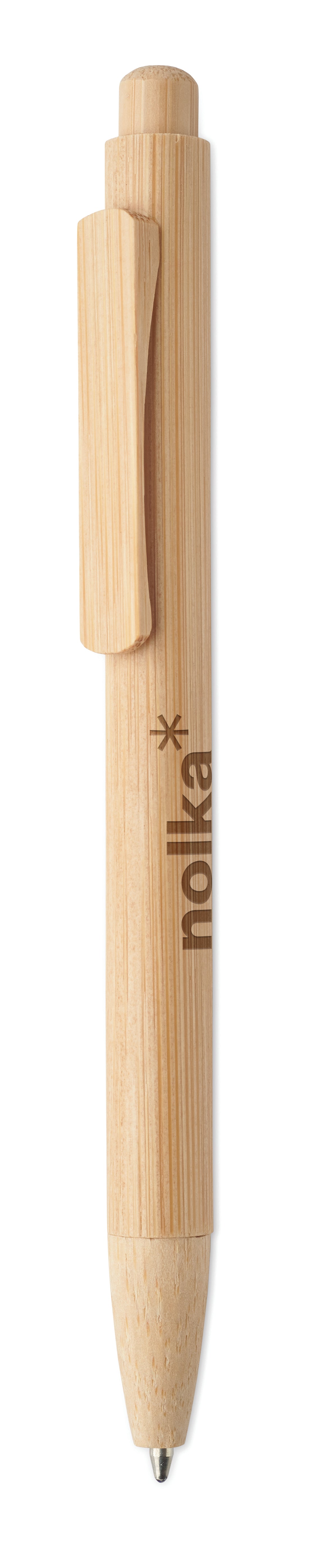 MAMBO – Bamboo automatic ball pen – item picture printed