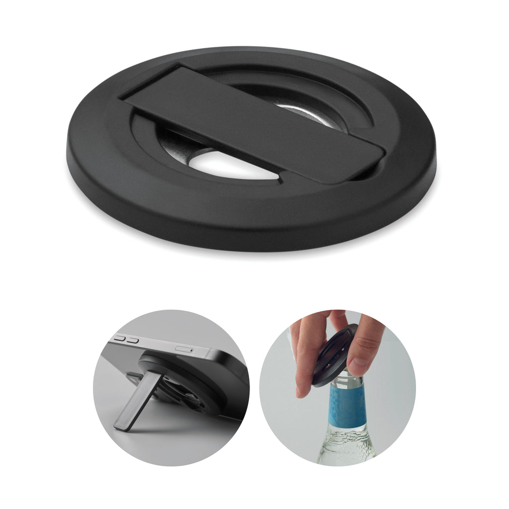 DOSENUNO – Phone holder and bottle opener – Black