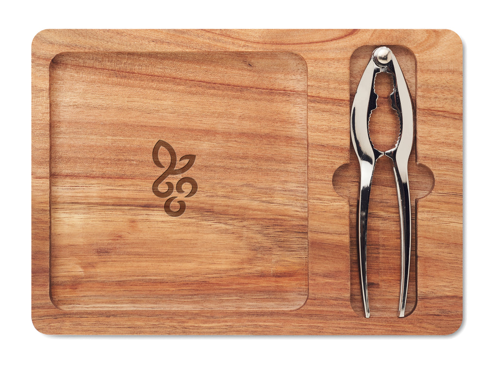 NUTPLATE – Acacia nut cracker set – item picture 2