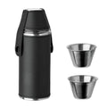 COCOON – Hip flask with shot cups – Black