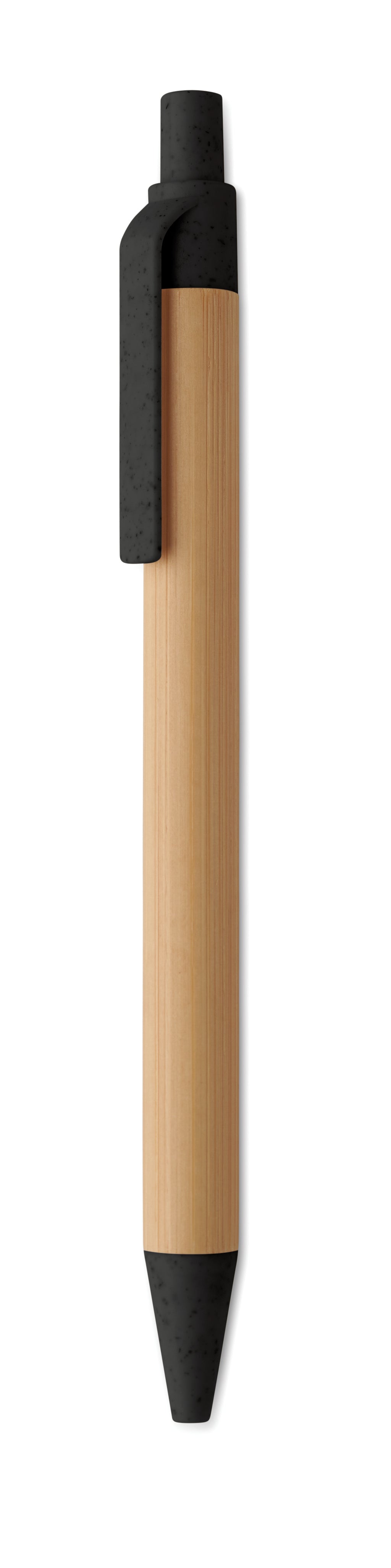 ITEA COLOUR – Push button ball pen in bamboo – Black