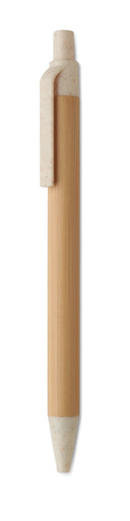 ITEA COLOUR – Push button ball pen in bamboo – Beige