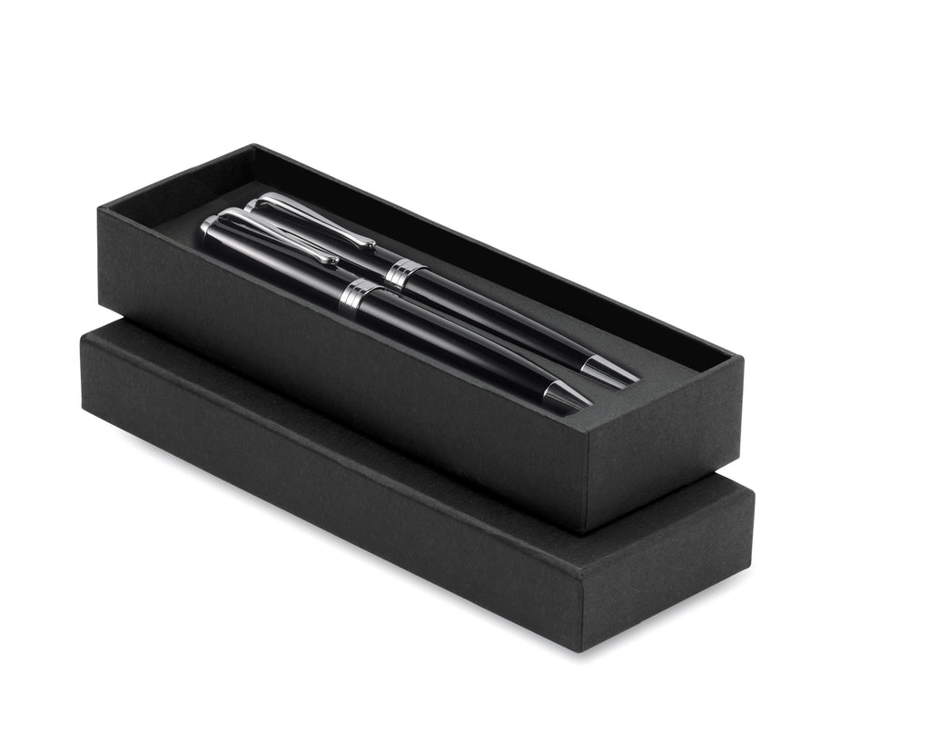 LYON SET – Ball pen and roller set – Black