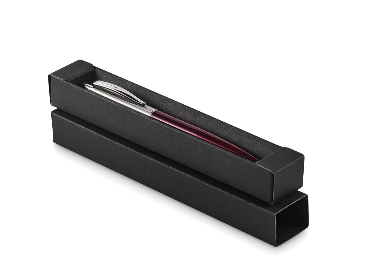 GRAZ COLOUR – Push button pen in box – Burgundy