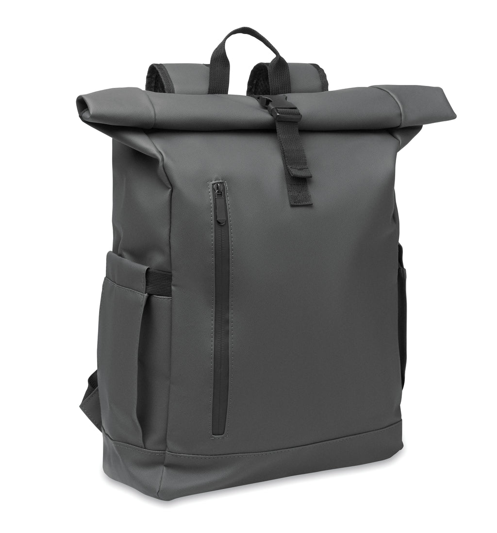 BANGKOK ROLL – Rolltop laptop rucksack 600D – Stone Grey