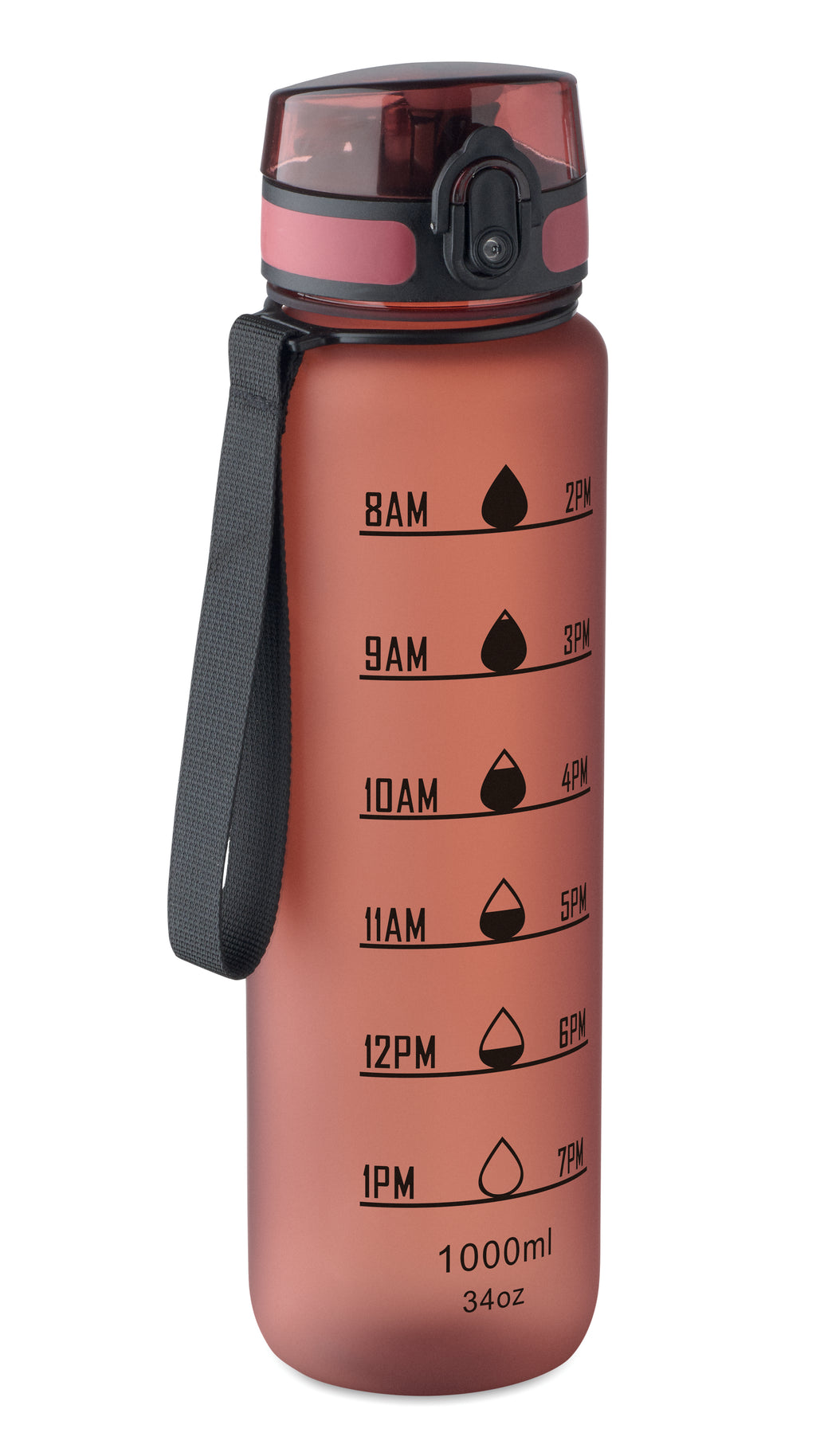 ISFORDEN MARK – Sports water bottle RPET 1L – Burgundy