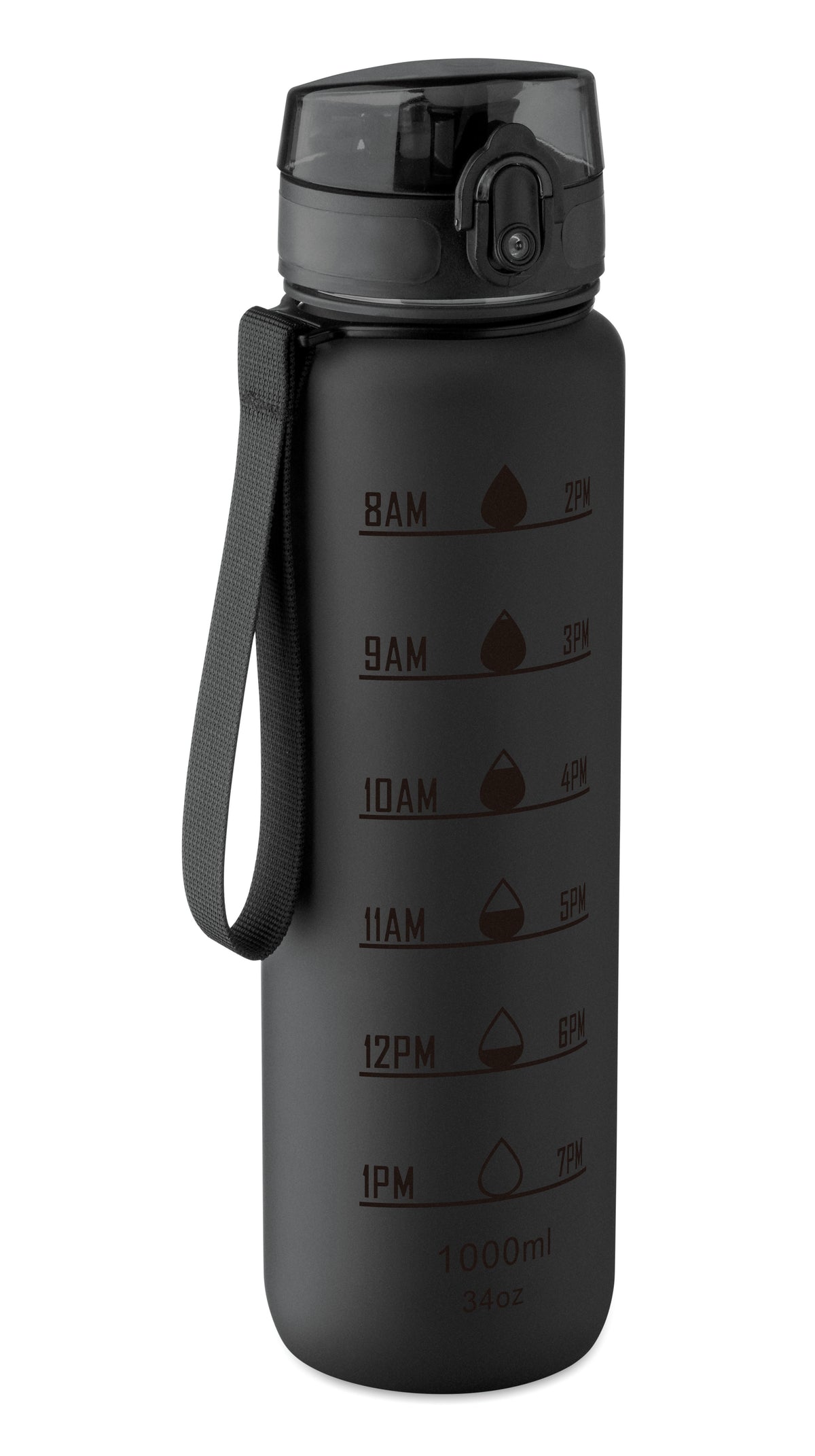 ISFORDEN MARK – Sports water bottle RPET 1L – Black