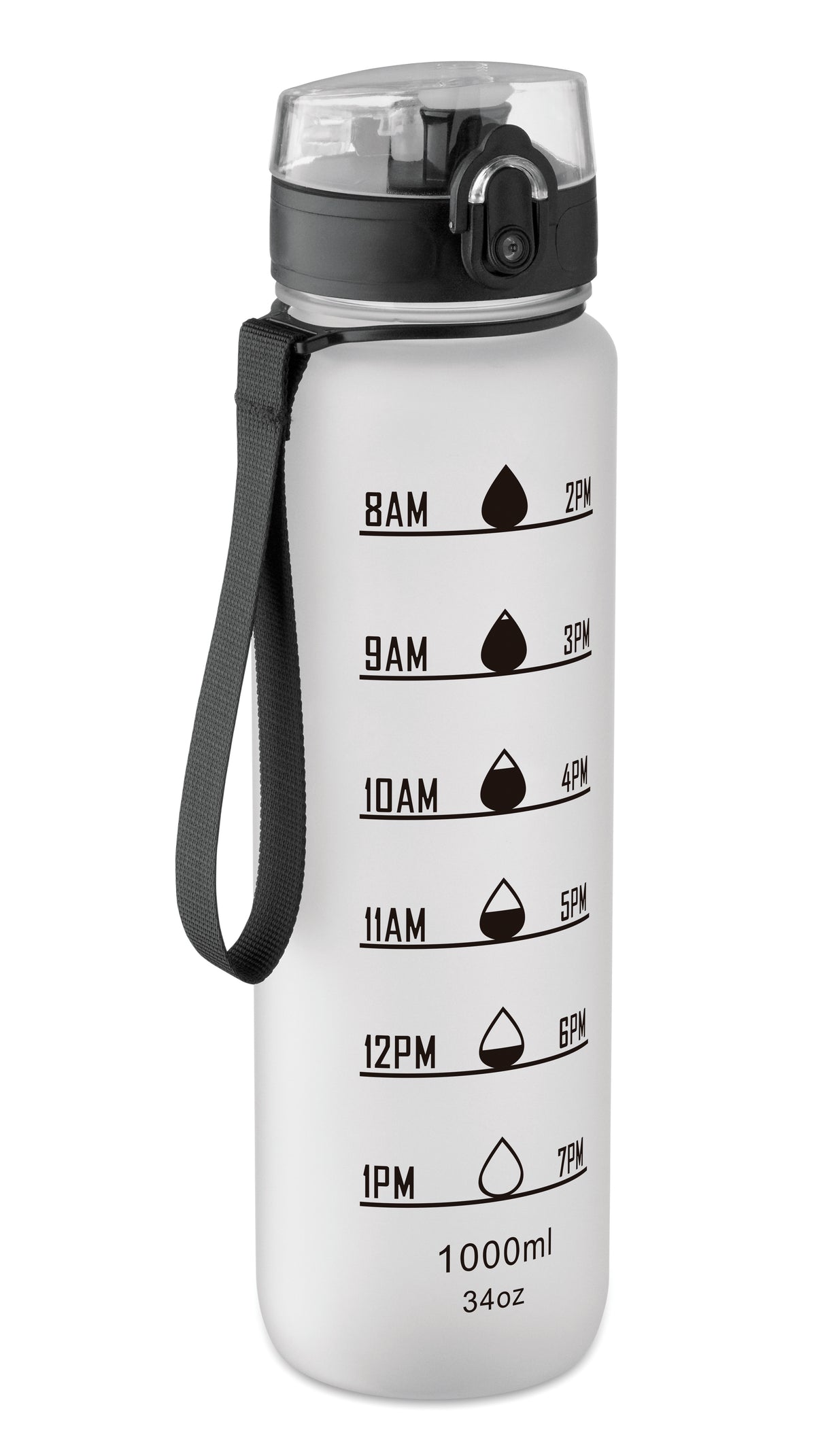 ISFORDEN MARK – Sports water bottle RPET 1L – Transparent White