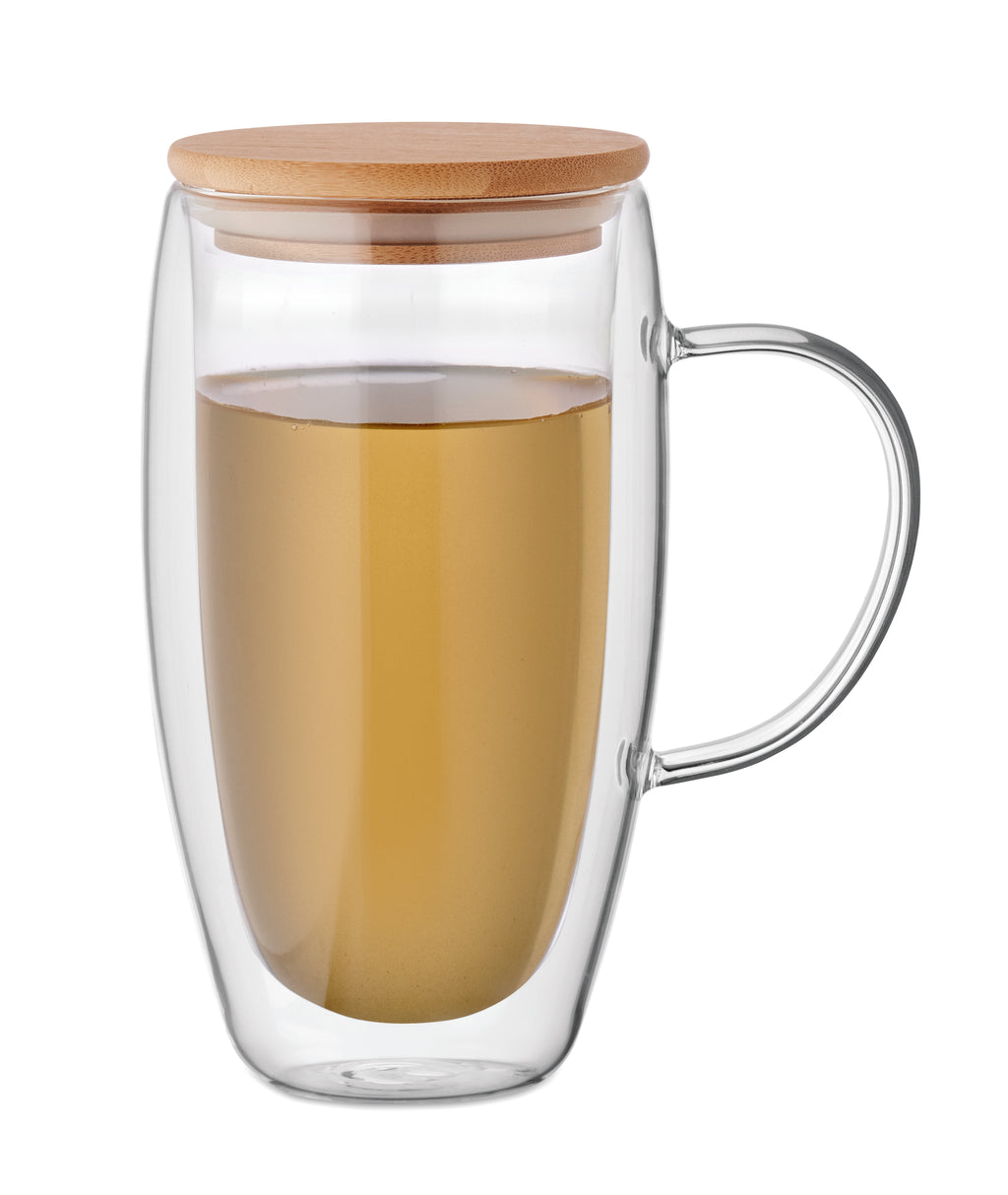 TEROL – Double wall glass mug 450ml – item picture 1