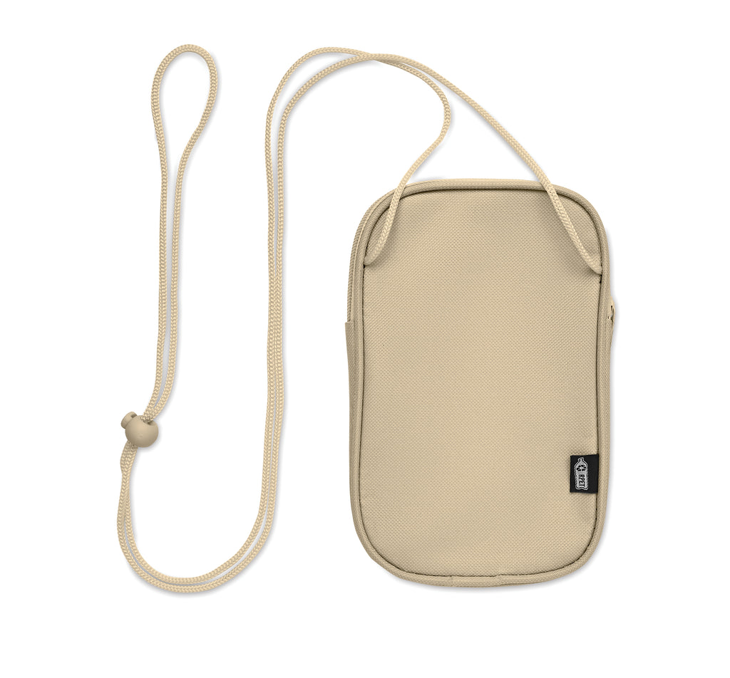 KOROVIN POUCH – RPET cross body travel pouch – Beige