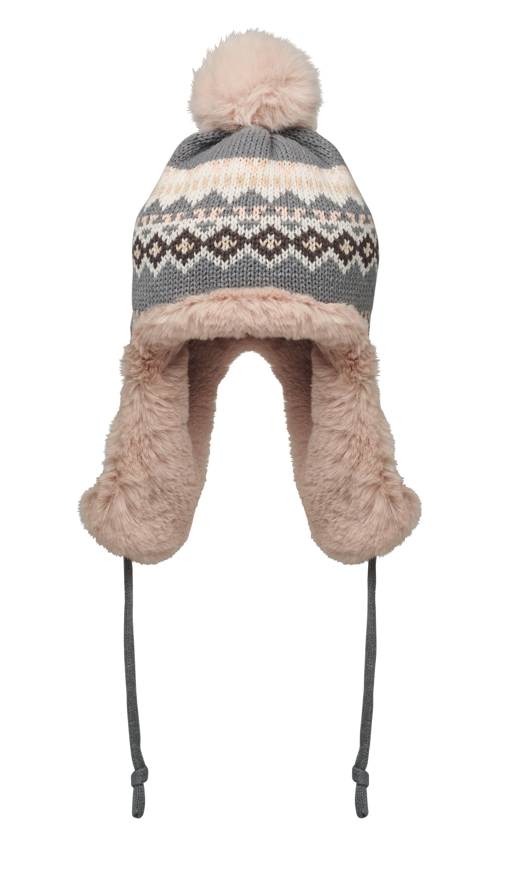 YULONG – Knitted beanie with ear flap – Grey