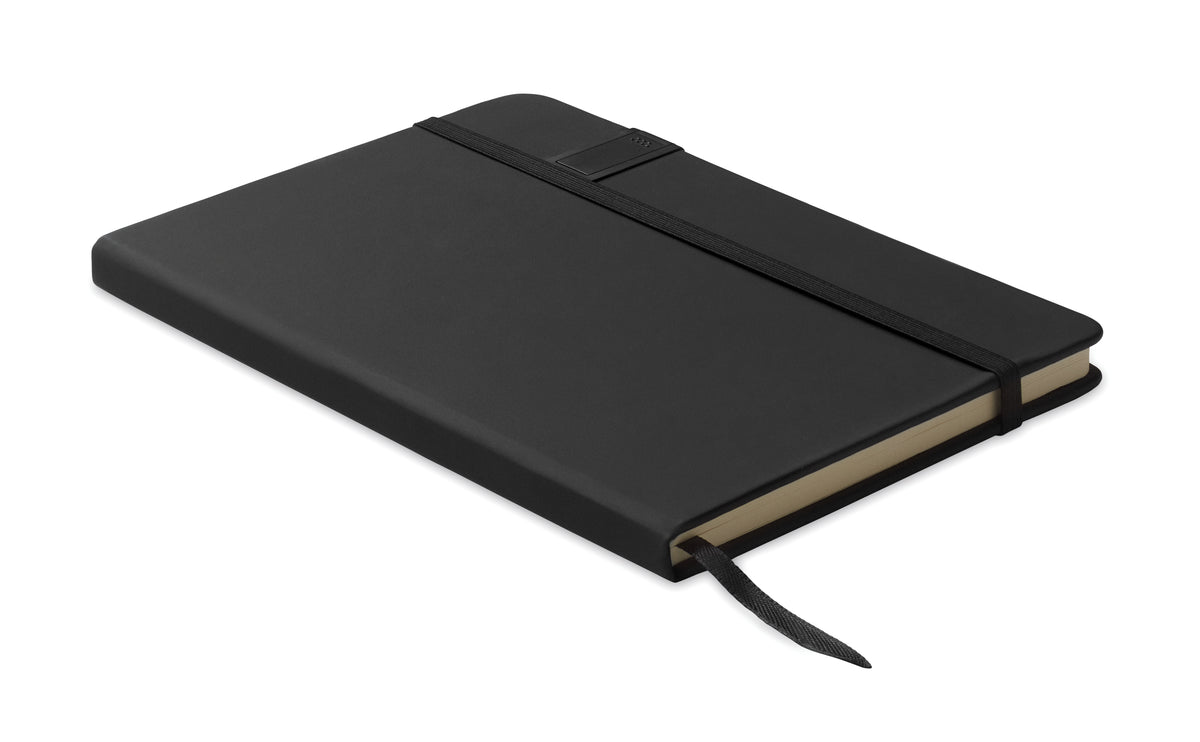 USBNOTE – A5 notebook w/ integrated USB – Black
