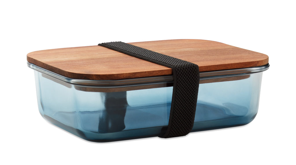 VITRIO LUNCH – Glass lunch box 800ml – Transparent Blue