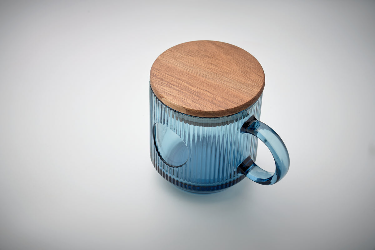VITRIO MUG – Ribbed glass mug 300ml – item detail picture