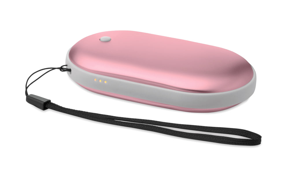 MUKAVA – Aluminium electric hand warmer – Baby Pink