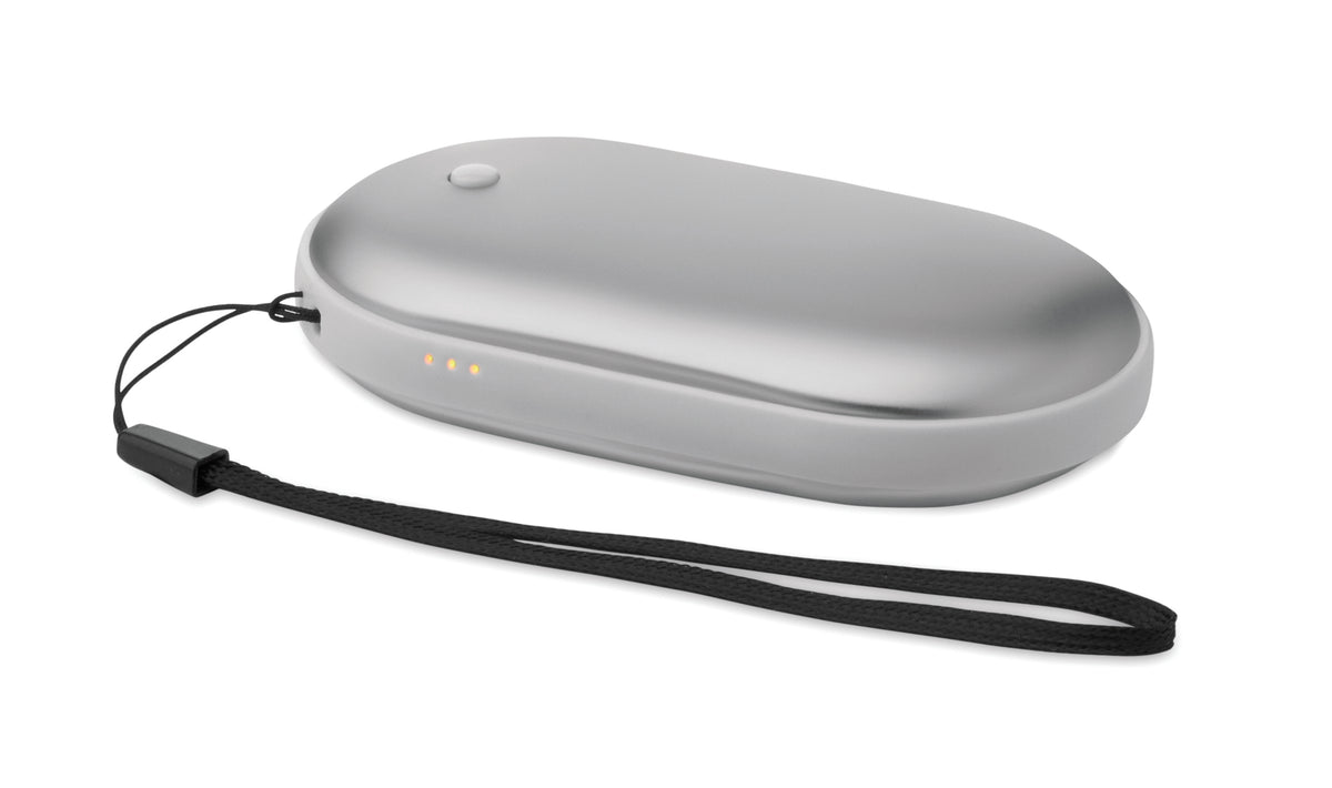 MUKAVA – Aluminium electric hand warmer – Matt Silver