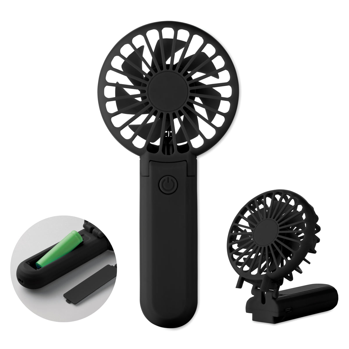 IBERA – Portable foldable fan – Black