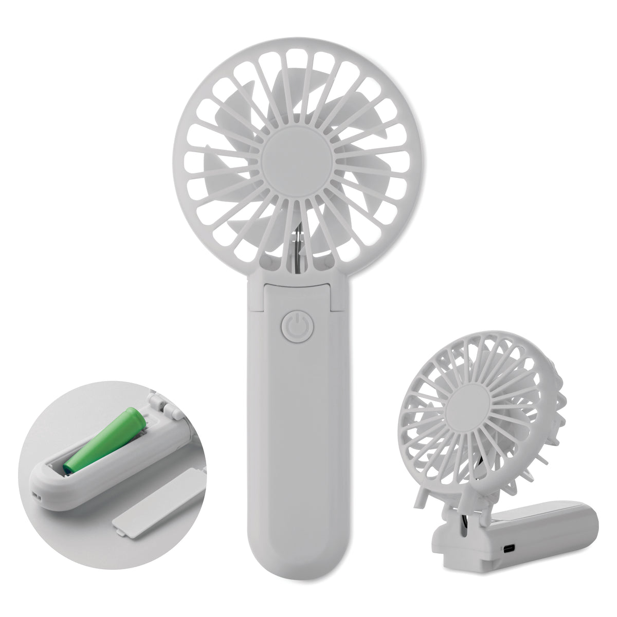 IBERA – Portable foldable fan – White