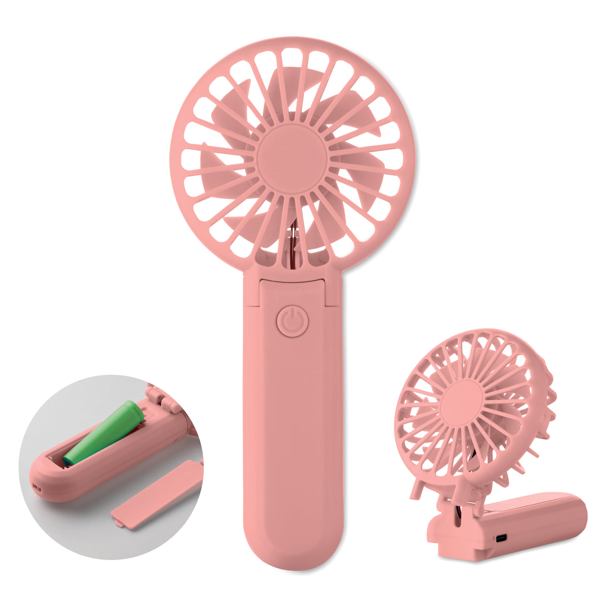 IBERA – Portable foldable fan – Baby Pink