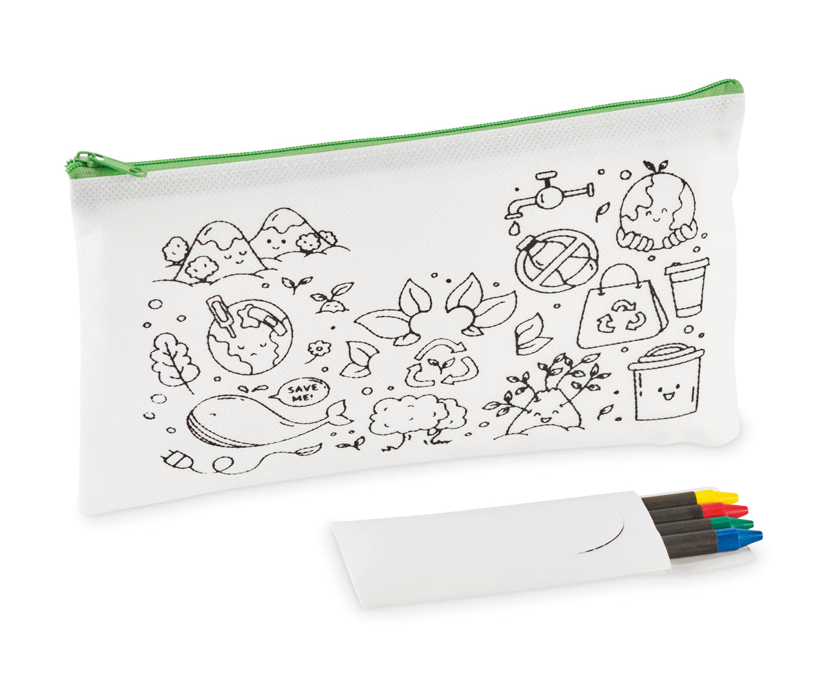 CRAY – Pencil case with 4 crayons – Lime