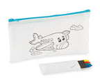 CRAY – Pencil case with 4 crayons – Baby Blue
