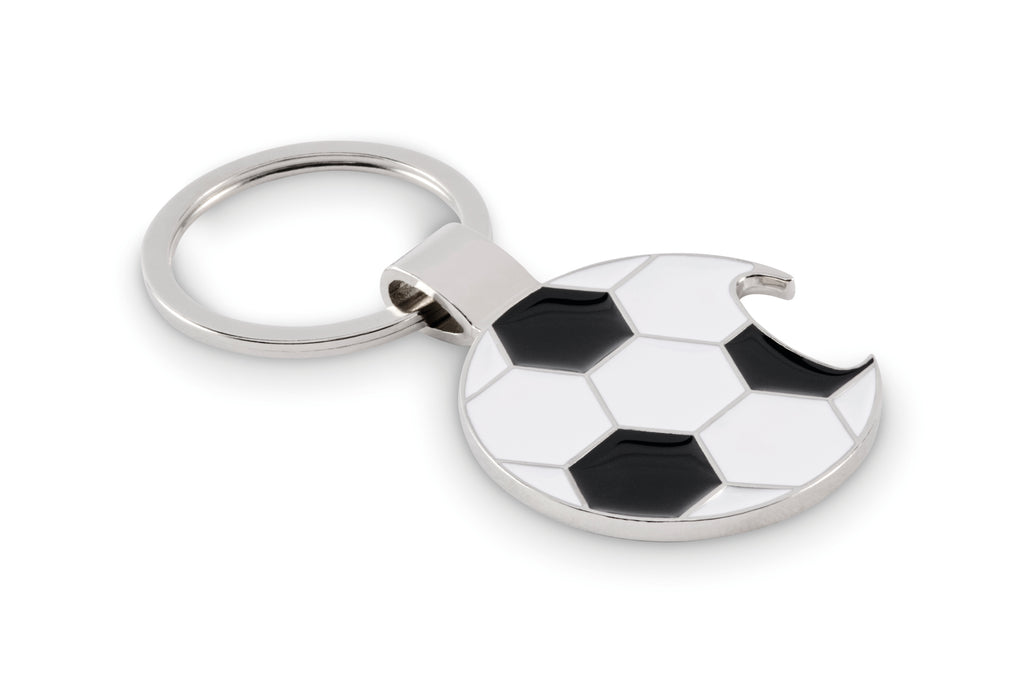 OPEN GOAL – Football keyring with opener – White/Black