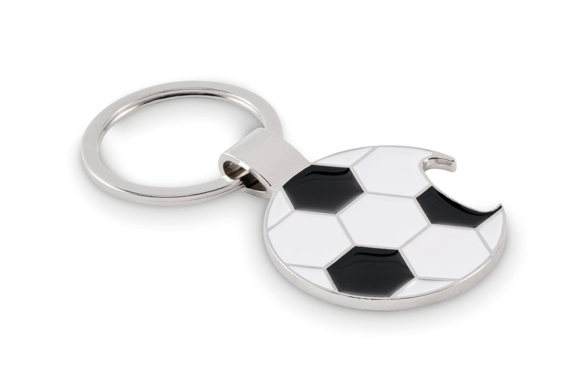 OPEN GOAL – Football keyring with opener – White/Black
