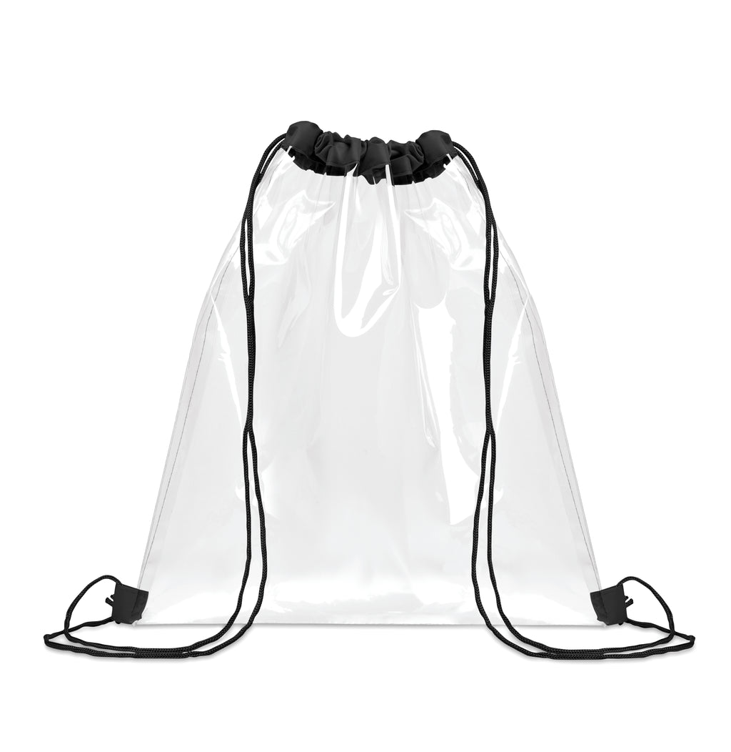 USEE – Transparent drawstring bag – Black