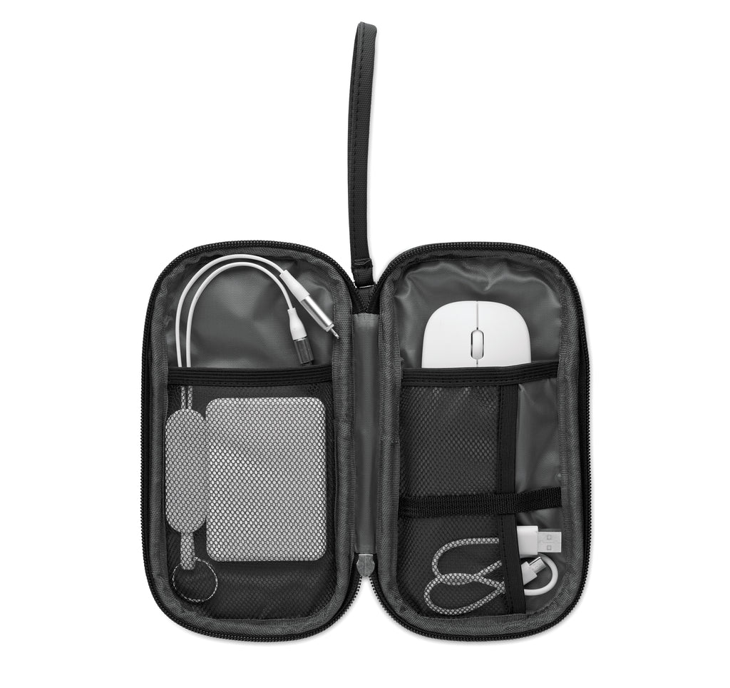 ALLTHERE – Tech organiser pouch 600D RPET – item picture side
