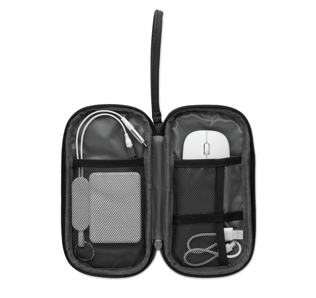 ALLTHERE – Tech organiser pouch 600D RPET – item picture side