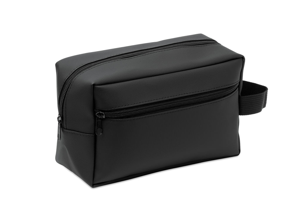 DOPPKIT – Toiletry bag in 600D RPET – item picture side