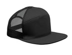 BEAD – 7 panel flat visor cap – Black