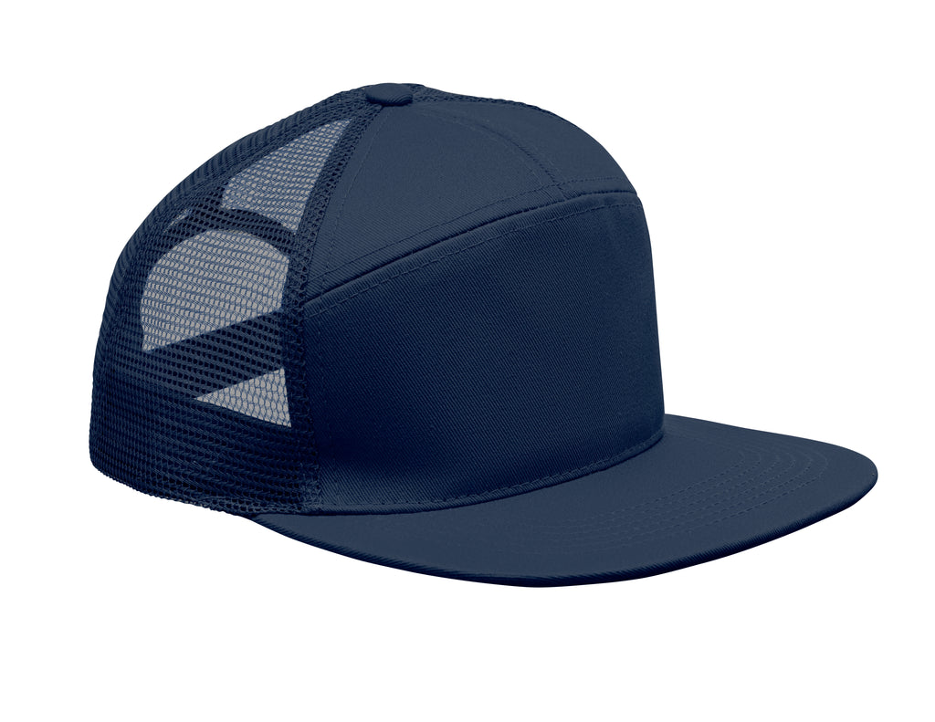 BEAD – 7 panel flat visor cap – French Navy