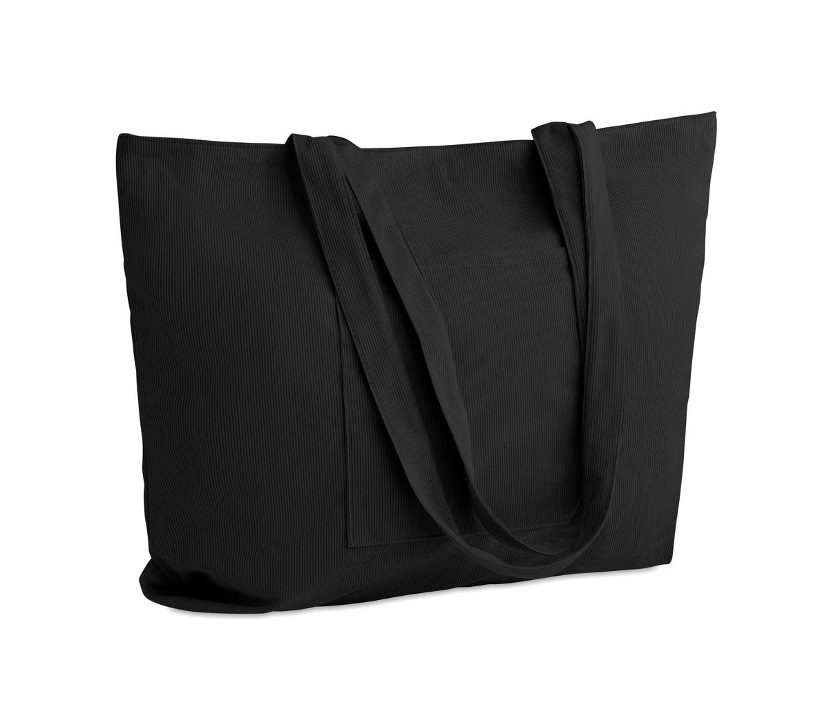 CORDY G – Corduroy large shopping bag – Black