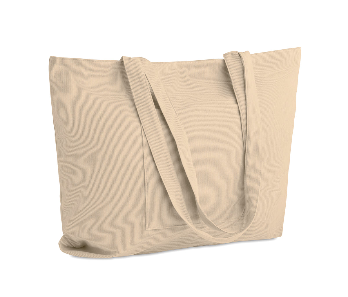 CORDY G – Corduroy large shopping bag – Beige