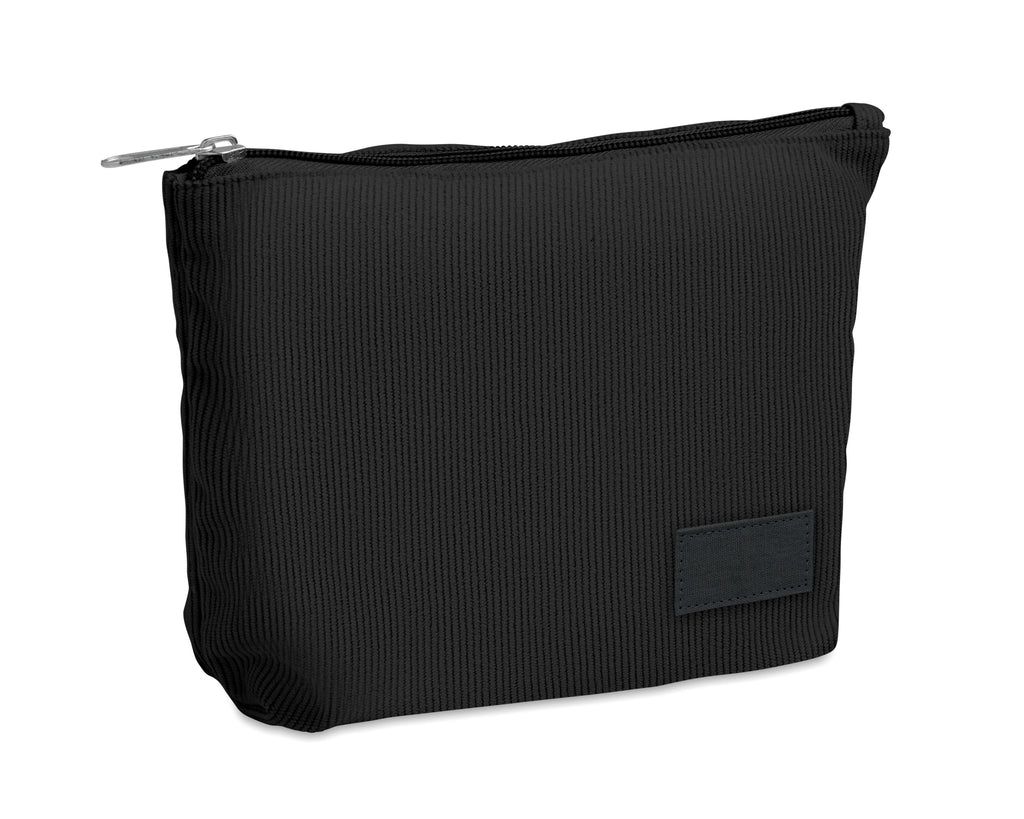 CORDY T – Corduroy cosmetic bag – Black