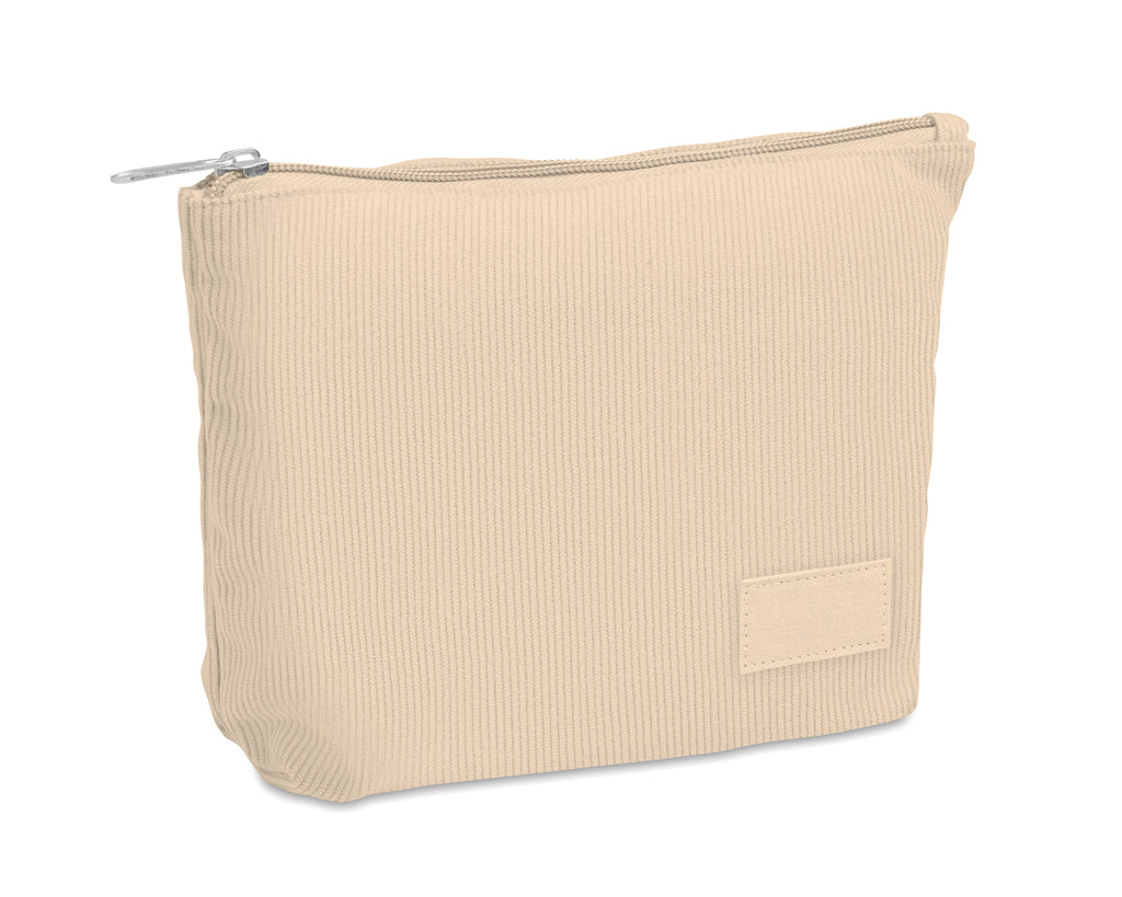 CORDY T – Corduroy cosmetic bag – Beige